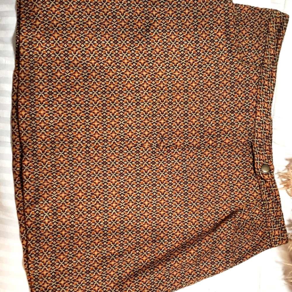 Vintage Plaid Orange mini skirt